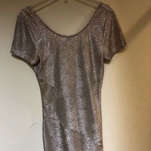 Metallic cocktail dress
